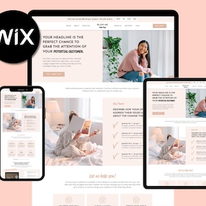 Wix Website Template for Entrepreneurs, Coaches, Course Creators | Aesthetic Sales Page Website, SEO Friendly, Mobile Responsive, Sales Page