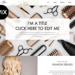 Wix Template Hair wix website for Hair Stylist Wix Business website template salon website design service website premade template for salon