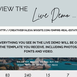 Professional Wix Real Estate Website Template, One Page, Mobile Responsive, SEO Optimized, Perfect for Real Estate Marketing