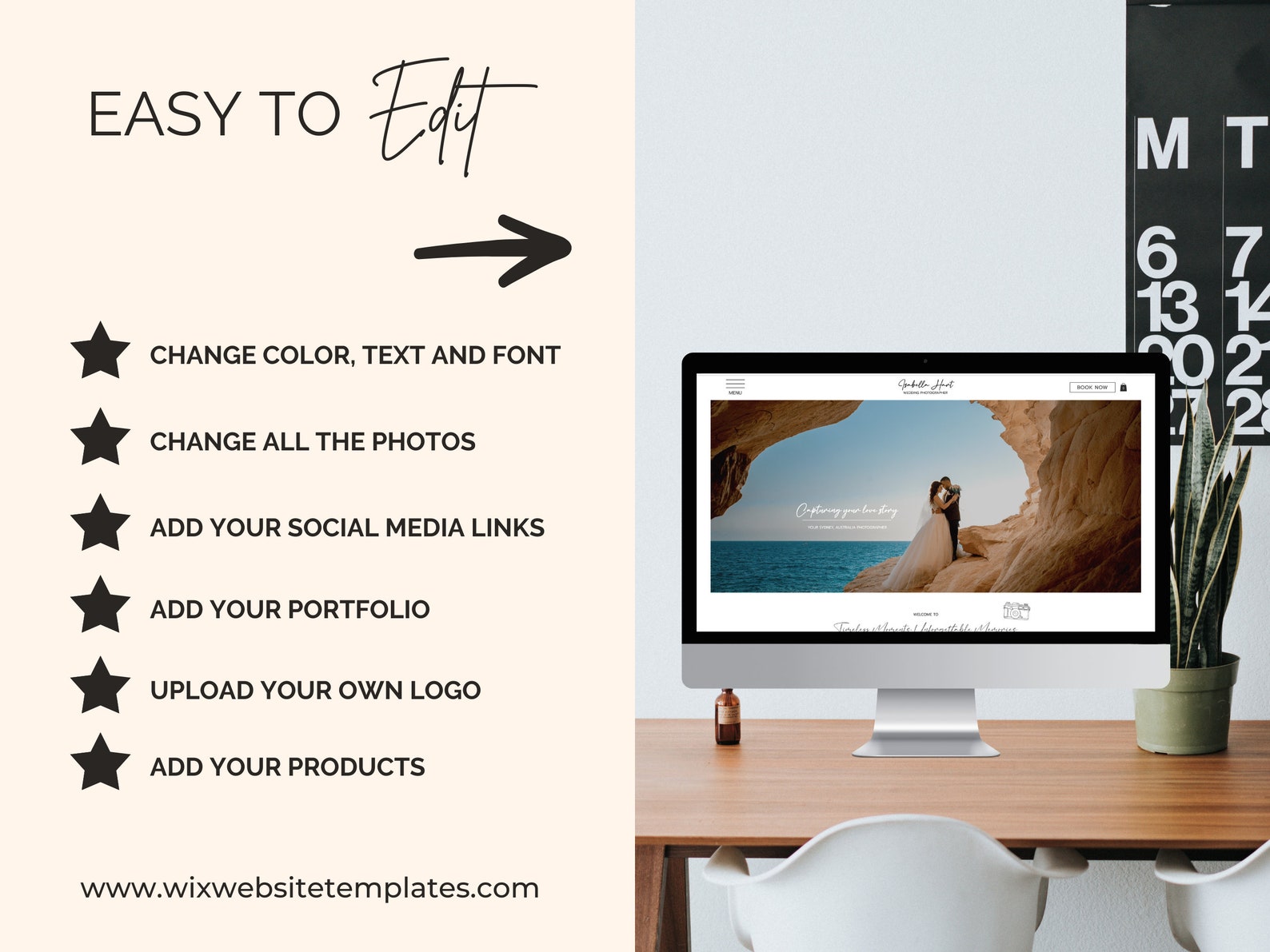 Professional Wix Photography Website Template Portfolio & Shop Wix