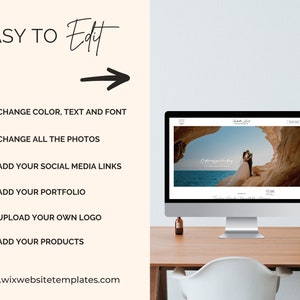 Plantilla web Wix para fotografía estilo boho con portafolio y tienda. imagen 4