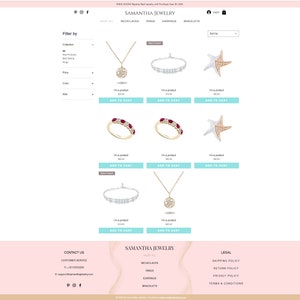 Enhance your online presence with our pink wix jewelry template! Perfect for the wix store, this custom design features a sleek layout optimized for mobile and desktop. Showcase your products beautifully with our seo-friendly wix template.