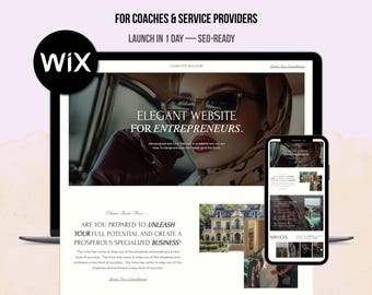 Luxury Wix Website Template for Coaches – Elegant Old Money Aesthetic | Life Coach Website | Feminine Wix Template Design Minimalist