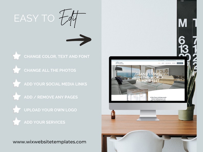 Professional Wix Real Estate Website Template, One Page, Mobile Responsive, SEO Optimized, Perfect for Real Estate Marketing