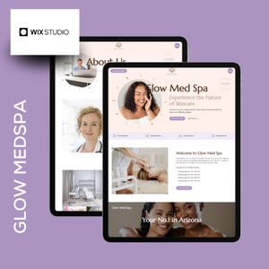 Wix Studio Website Template | Premium Medspa, Wellness Website Design | Elegant Wix Studio Template | Luxury Spa, Sophisticated Web Design