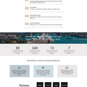 Professional Wix Real Estate Website Template, One Page, Mobile Responsive, SEO Optimized, Perfect for Real Estate Marketing