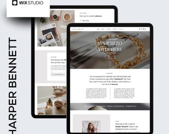 Elegant Wix Studio Website Template for Coaches, Entrepreneurs, and Personal Branding - Showcase Your Portfolio with Style