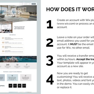 Professional Wix Real Estate Website Template, One Page, Mobile Responsive, SEO Optimized, Perfect for Real Estate Marketing