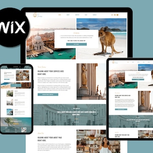 Premium Wix Travel Agent Template | Luxury Website Design | Wix Theme for Travel Agencies | Mobile Responsive | SEO Optimized | Social Links