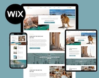 Premium Wix Travel Agent Template | Luxury Website Design | Wix Theme for Travel Agencies | Mobile Responsive | SEO Optimized | Social Links