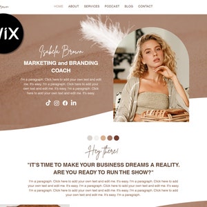 Wix Website Template: Modern Coach & Blogger Design