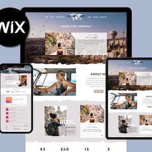 Modern Travel Blog and Podcast Wix Template | Nomadic Blog Wix Theme | Personal Blog Website Template with SEO and Mobile Responsive Design