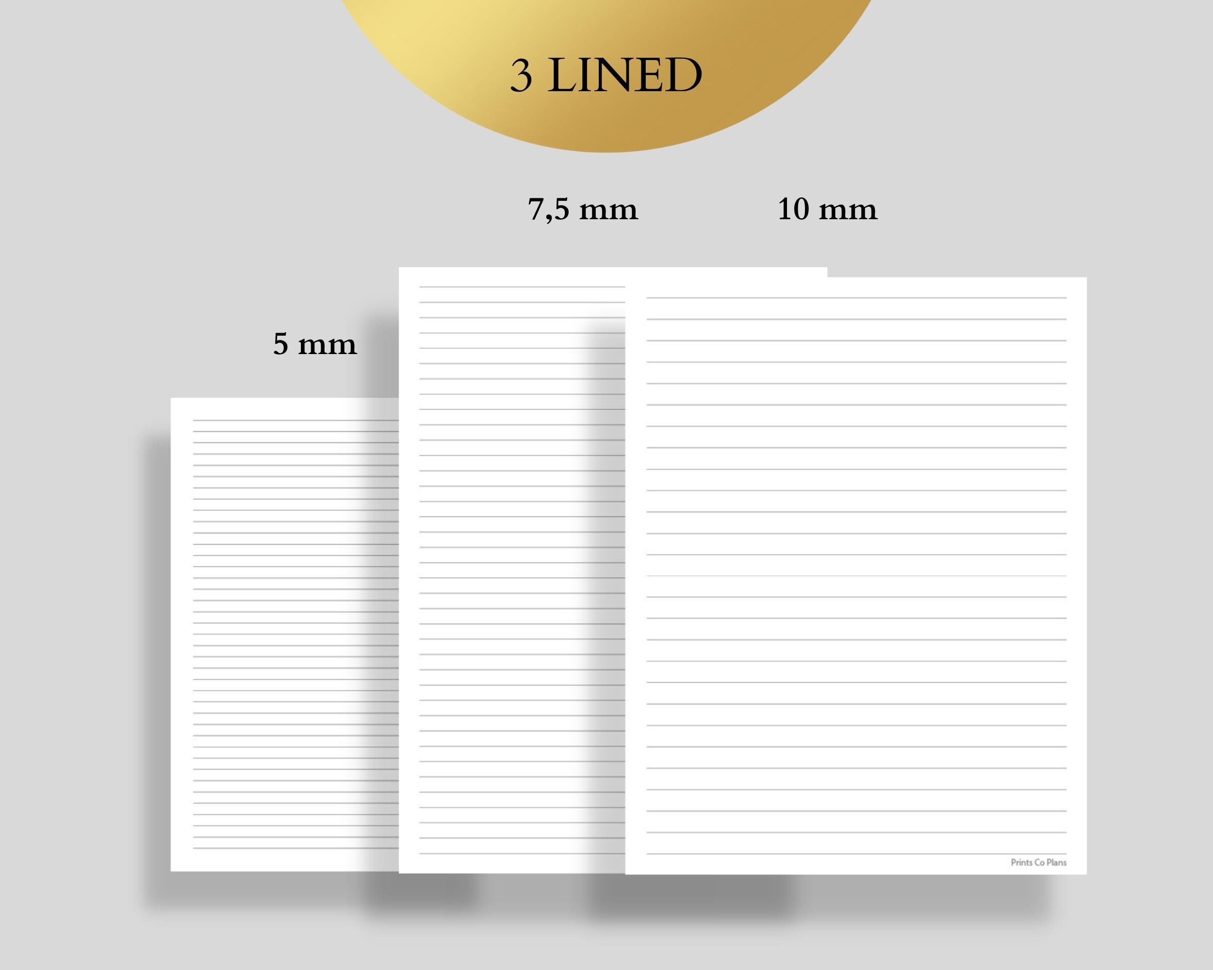 Printable Lined Paper / Lined Paper Bundle / Wide Ruled Paper ...