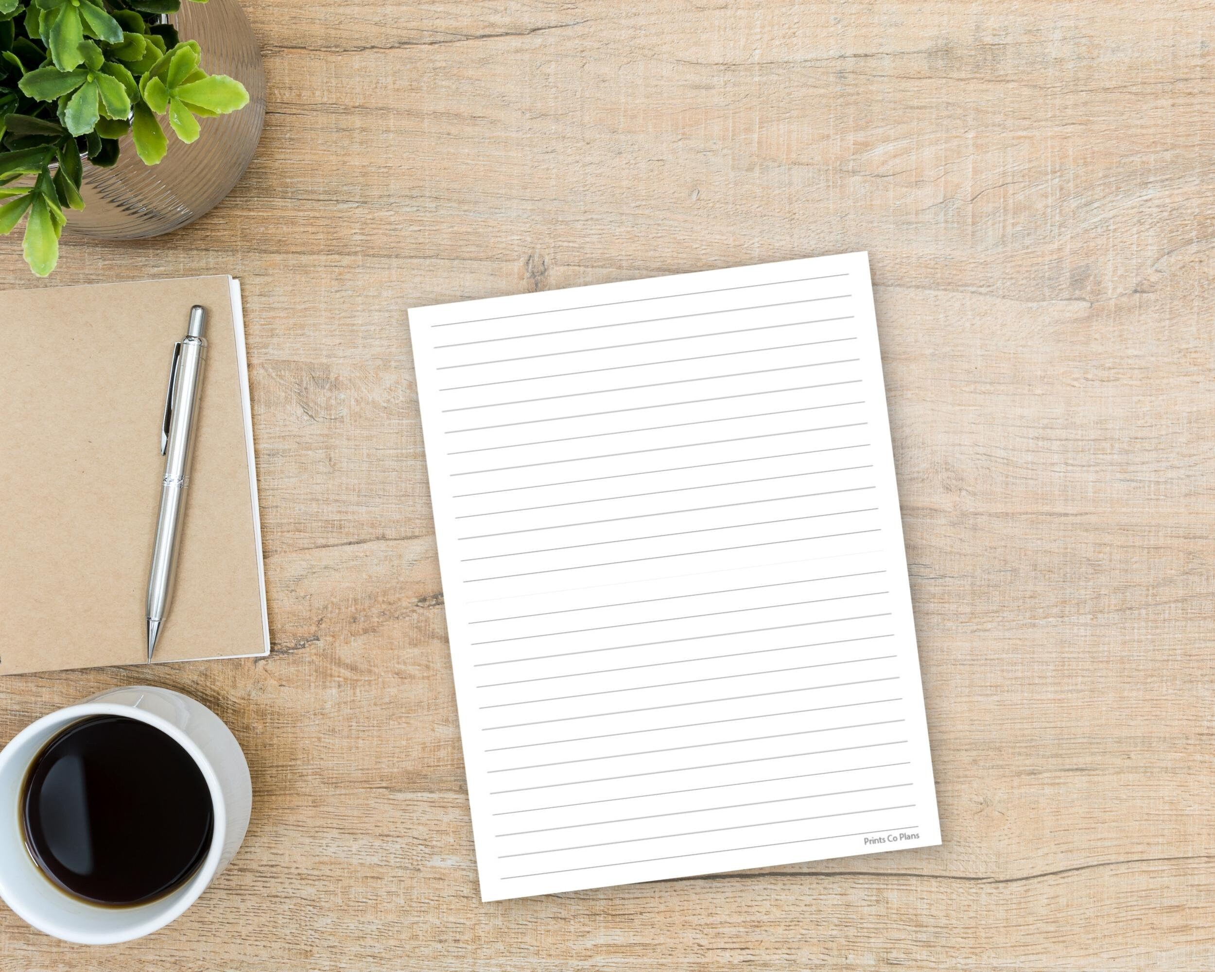 Printable Lined Paper / Lined Paper Bundle / Wide Ruled Paper ...