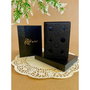 Cartera delgada negra PTD / Tarjetero compacto / Cartera pequeña Bangtan