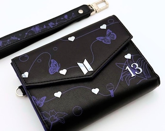 Muse Trifold Wallet | Vegan Leather Wallet with Wristlet | Photocard Wallet | By EmJ Original Design