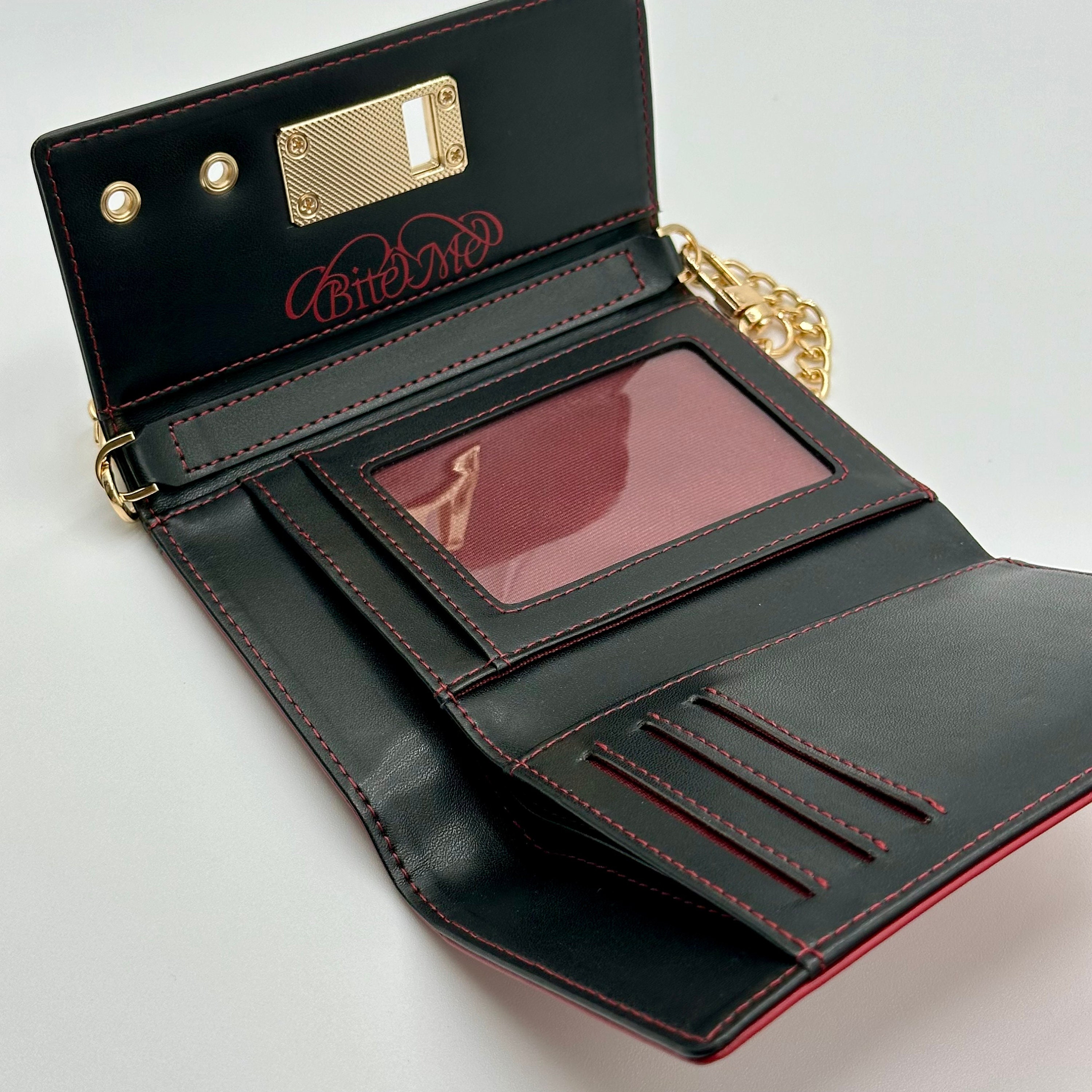 Bite Me Wallet, ENHA Wallet With Cuban Chain Wrist Strap - Etsy