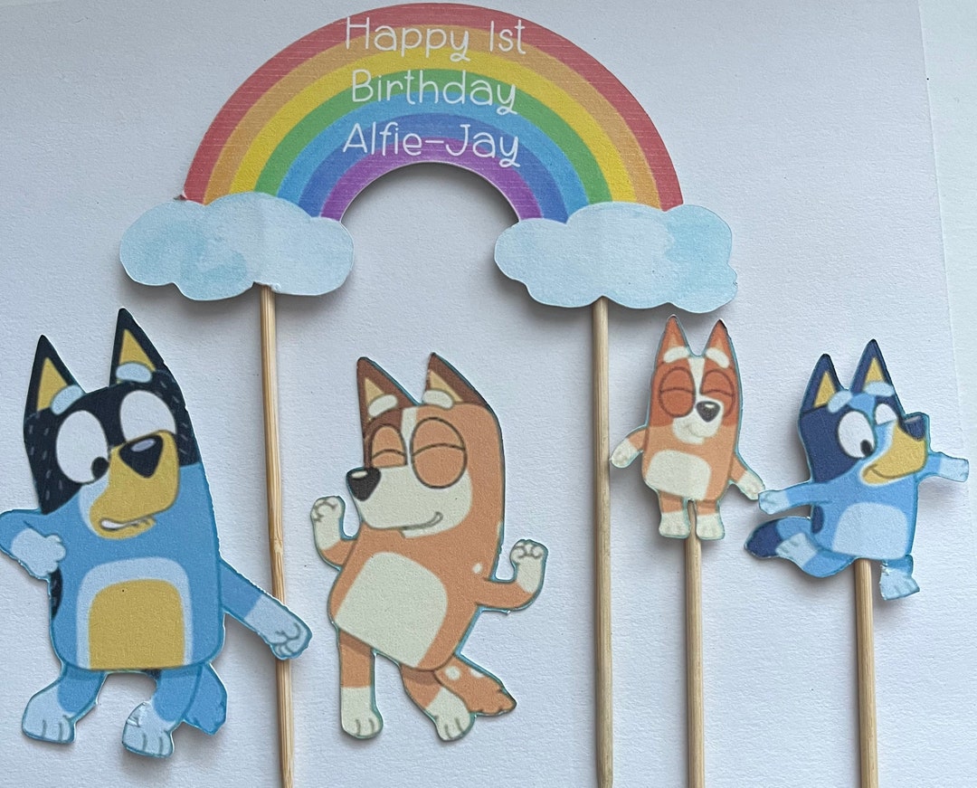 Bluey Cake Toppers Etsy
