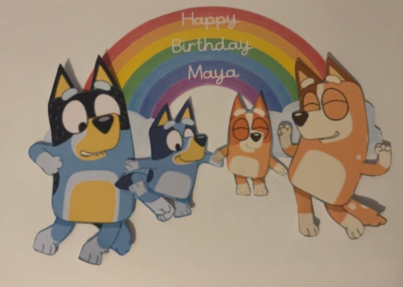 Bluey Cake Toppers Etsy