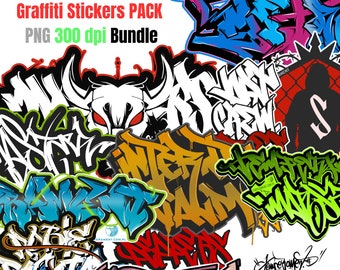 Graffiti Street Art Designs – PNG Clipart, Sticker, Hoodie Design (Digital Download)