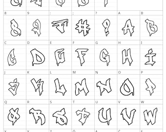 新品】Street Fonts / グラフィティ フォント アルファベット Street