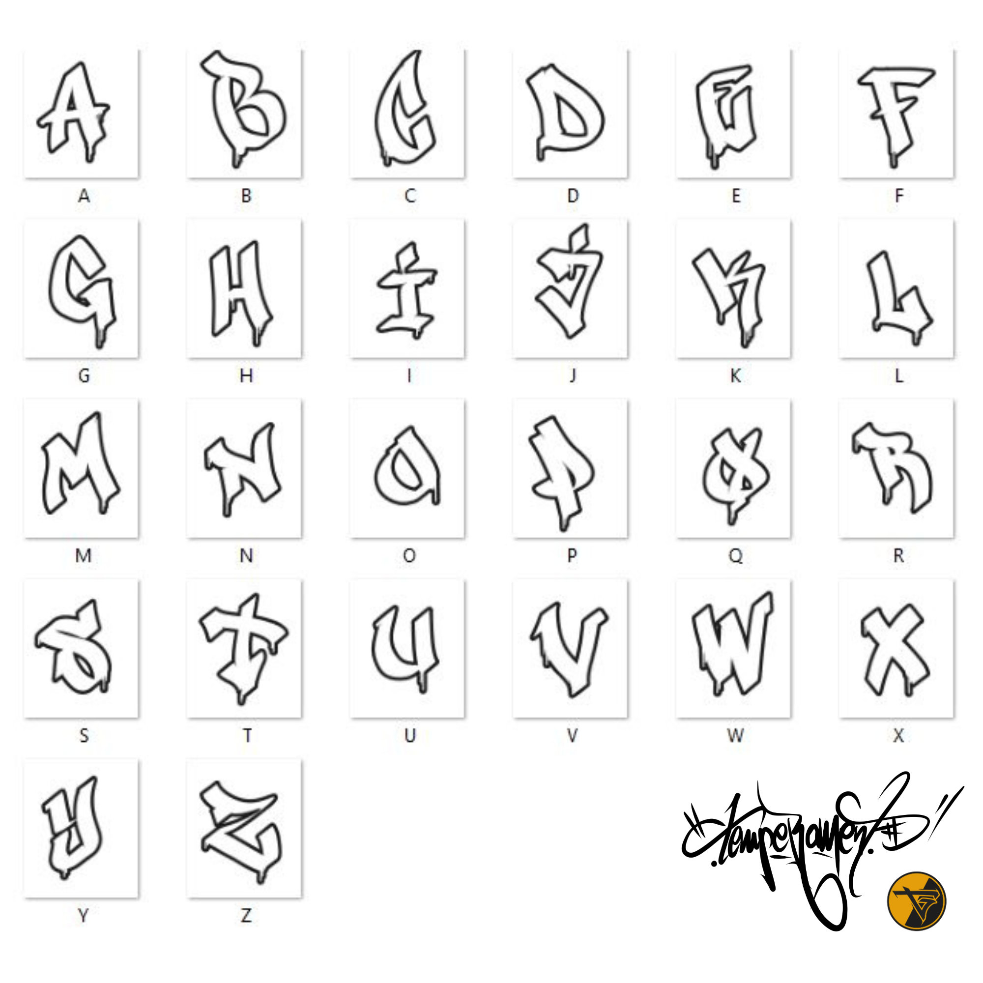 Wildstyle Graffiti Letters A Z