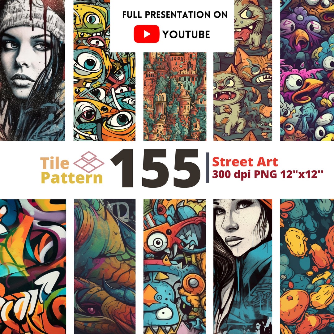 Pattern Tile Street Art 155 Background, Graffiti Digital Paper
