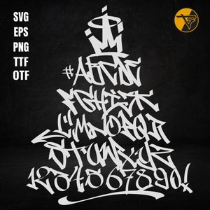 Graffiti Alphabet SVG/TTF/PNG,GraffitiLetters, Urban Font, Cricut Fonts,Digital Download, street style, Hip hop svg,canva,Cricut