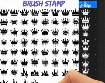60 Crown Graffiti – Procreate Pinsel Stempel Set (60 Pinsel),Stempel digital,Krone Urban,Krone Hip Hop,Krone Pinsel, Pinsel, Pinsel, Pinsel
