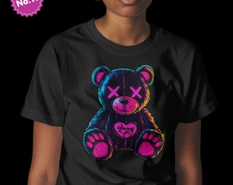 Neon Teddy Bear PNG for Sublimation,neon PNG Designs for