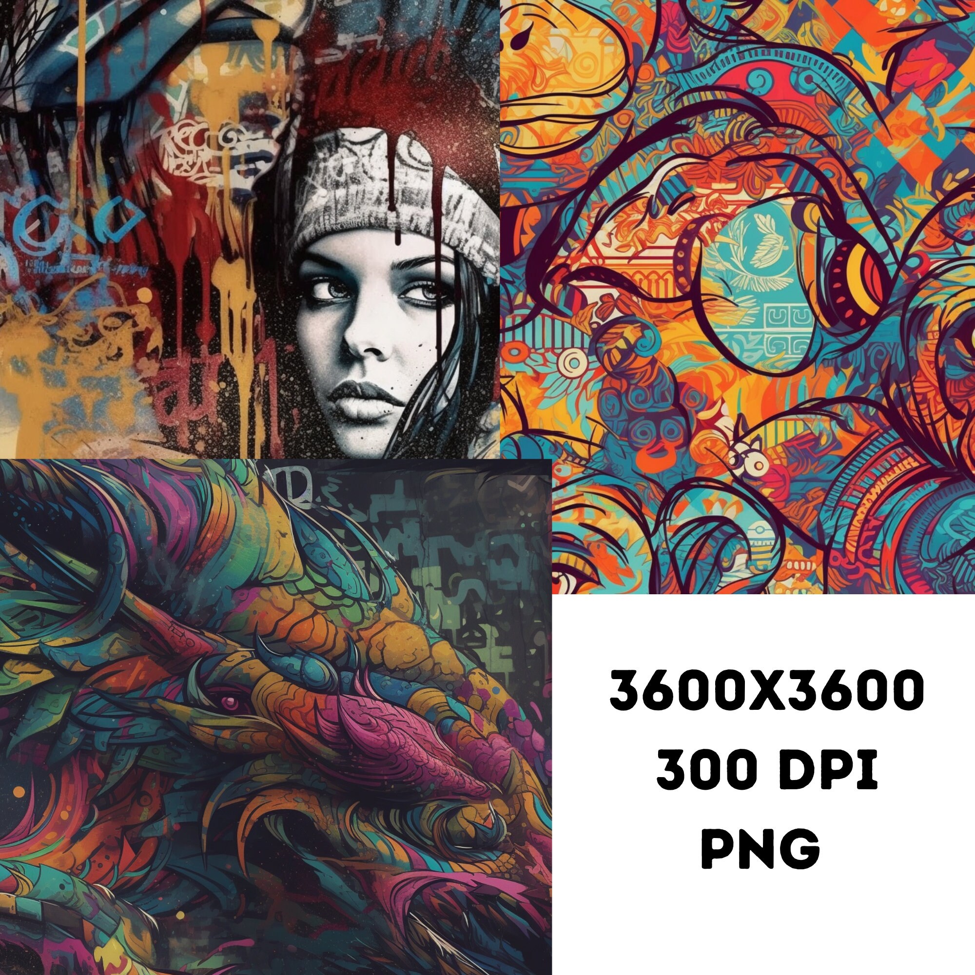 Pattern Tile Street Art 155 Background, Graffiti Digital Paper