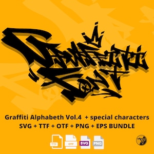 Graffiti Alphabet SVG/TTF/PNG,Letters,Urban Font,Fonts Bundle,Digital Download,Streetwear,Hip hop svg,cap design,street design,Cricut
