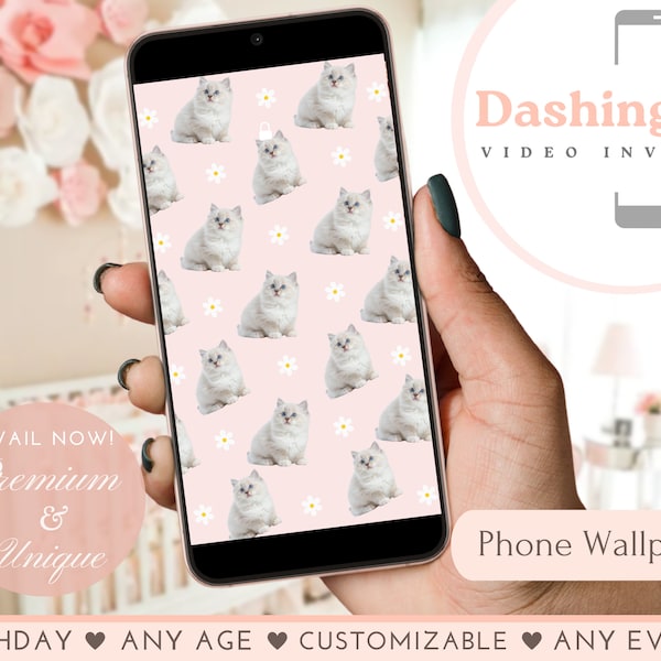 Custom Cute Pet Iphone Wallpaper Pet Personalized Phone Face Wallpaper Custom Any Color (ANY PET)