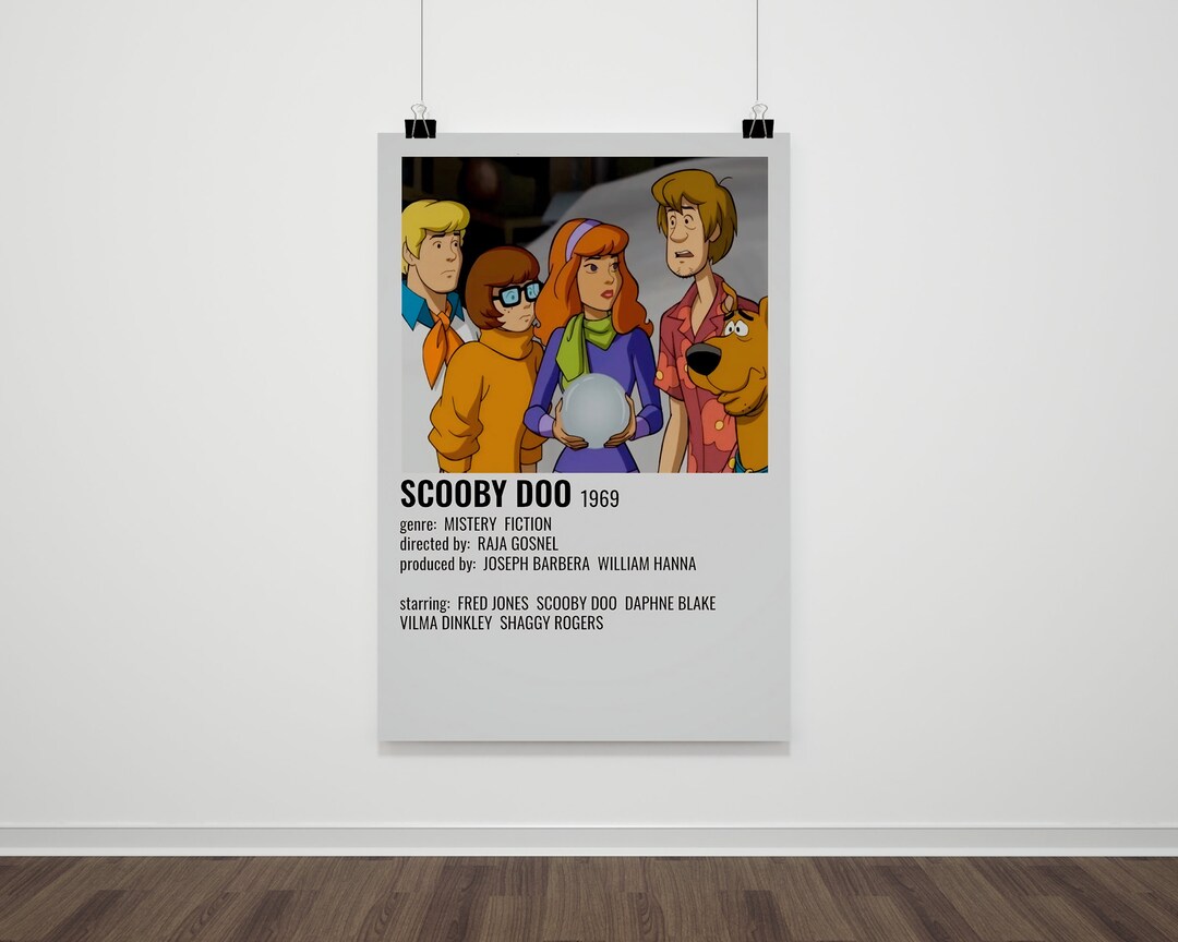 Scooby Doo Poster Retro Movie Poster Minimalist Art - Etsy