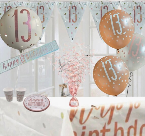 Buy Pink 13th Birthday Party Accessories Kit - 6 Pieces for GBP 8.99 | Card Factory UK