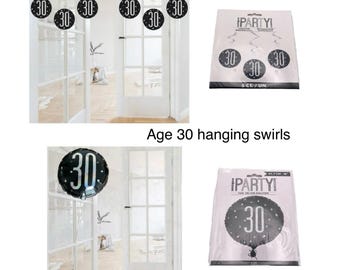 Happy 60th Birthday Party Hanging Swirls Streams Ceiling Decorations, Celebration 60 Foil Hanging Swirls with Cutouts for 60 Years Old Rose Gold Birthday Party Decoration Supplies