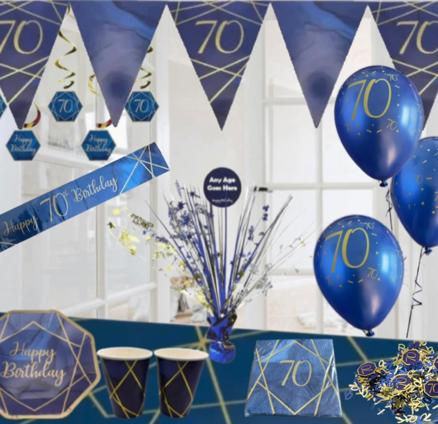 Navy Party Decor -  UK