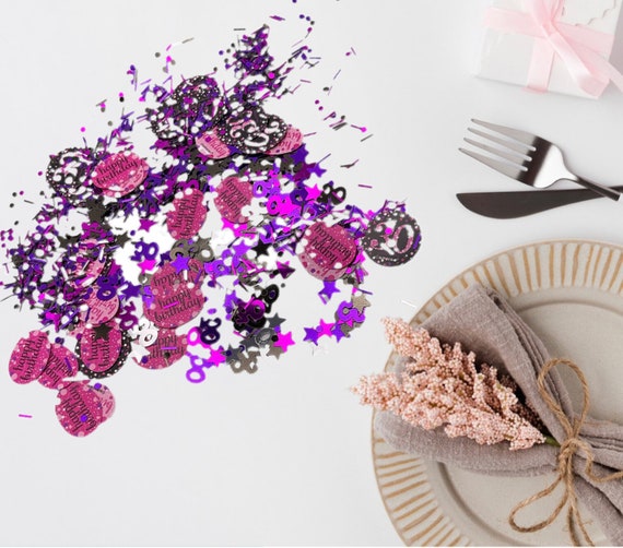 Table Confetti - Black and Silver 30th Table Confetti - Black and Silver 30th