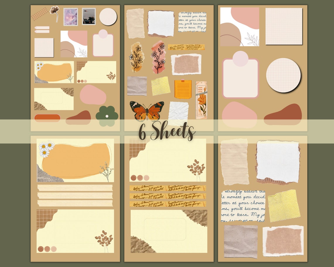 Printable Aesthetic Sticker Pack-sticker Pack-aesthetic Sticker Pack ...