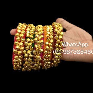 Dużo luksusowych Sangeet Mehendi Ganey nici Ghongroo bransoletki Maiyo prezenty prezenty ślubne Haldi Mehndi prezenty w ramach podziękowań Dholki Ganai Dosti Gana