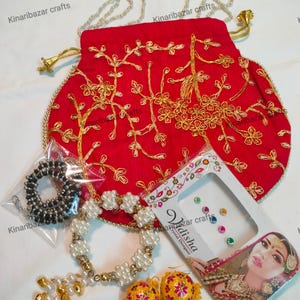50 X Mehendi Favours Bridesmaid Gifts Wedding Return Gifts Sangeet Gifts Potli Bag Bangle Anklet Jewellery Giveaway Gift mehndi haldi favors