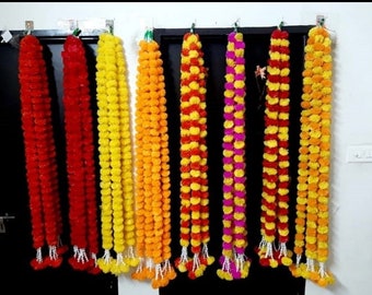 Pack of 100 garland for haldi mehndi decoration,Diwali decoration/Indian decoration garland For Event Outdoor Backdrops for Party and office