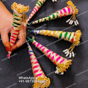lot of decorated heena mehendi cone for weding giveaways ,bridesmaid gift,return gift,dholki gift,mehndi favors filled with heena mehndi