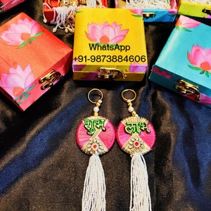100 Pcs Shubh Labh pack for gifting on wedding gift ,diwali gift / diya / candle stand /haldi gift /mehndi gift Occasion Asorted Colors Gift