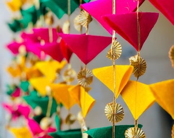 lot of Wedding Decoration, Mehndi Decor, Party Backdrop, Door Hangings ,haldi decoration ,marriage decoration/gota hanging 4ft free shiping