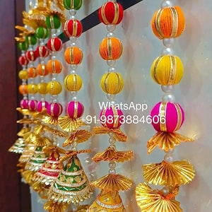 200 PCs Gota handwork Hangings for Decoration Floral Wall Hangings fr Temple,Diwali Decor Hanging,Diwali Gift Decor,Weding,Al Festival Decor