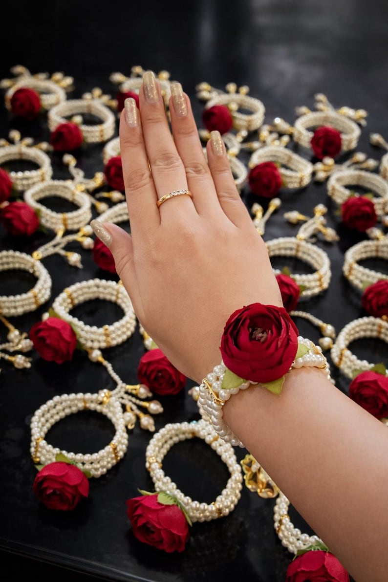 100 Pcs adjustable bracelets Sangeet Haldi Mehndi Ganey Ganaas Indian Weding Bracelets Mehndi Mayoon,sangeet gifts,nikah gifts,dholki favors image 13