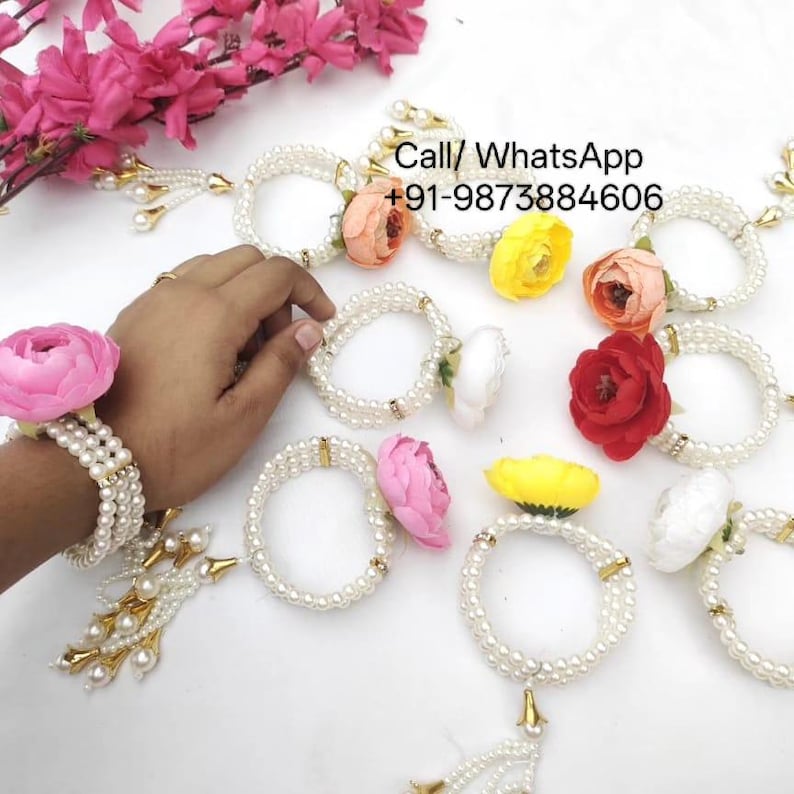 100 Pcs adjustable bracelets Sangeet Haldi Mehndi Ganey Ganaas Indian Weding Bracelets Mehndi Mayoon,sangeet gifts,nikah gifts,dholki favors image 3