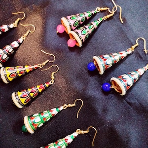 Assorted 200 PC Lot Of Meenakari Earrings | Indian Handmade Jewelry | Wedding Favor | Bridesmaid Gifts | Mehendi Sangeet Ceremony Gifts