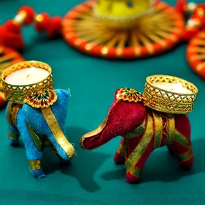 200 pcs Elephant Tealight Candle Holder Festive Home Decoration, Housewarming favor, Wedding Gift, Tea Party Decor, Diwali Tealight Candle